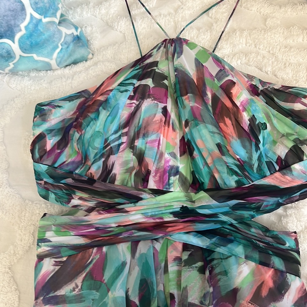 Multi Color Gown With Side Cutouts - image 7